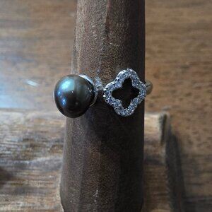 Sterling Silver Fashion Pearl Ring